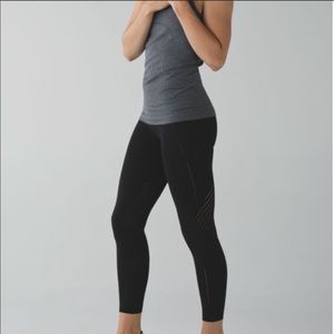 Lululemon Black Time Warp Cutout Seamless Tight